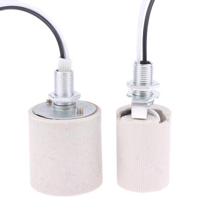 E14/E27 Ceramic Screw Lamp Holder Led Light Heat Resistant Adapter Home Use Round Socket For Bulb Base With Cable