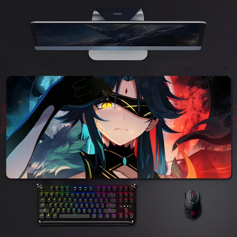 Genshin Impact Cool Xiao Mouse Pad Large Gaming Mousepad With Stitched Edges Thickened Desk Mat Pc