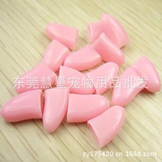Hot sale 20Pcs/Lot Colorful Soft Rubber Pet Dog Cats Kitten Paw Claws Control Nail Caps Cover Size XS-XXL With Adhesive Glue