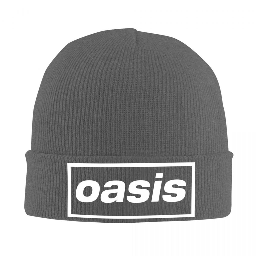 Rock Band Logo British Music Albums Hat Autumn Winter Beanie Ski O-Oasis Cap Unisex Knitted Caps
