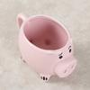 Adorable Pink Ceramic Pig Coffee Mug ,3D Cartoon Animal Design, Reusable, Machine Washable, Perfect for Youngsters' Breakfast or Afternoon Tea