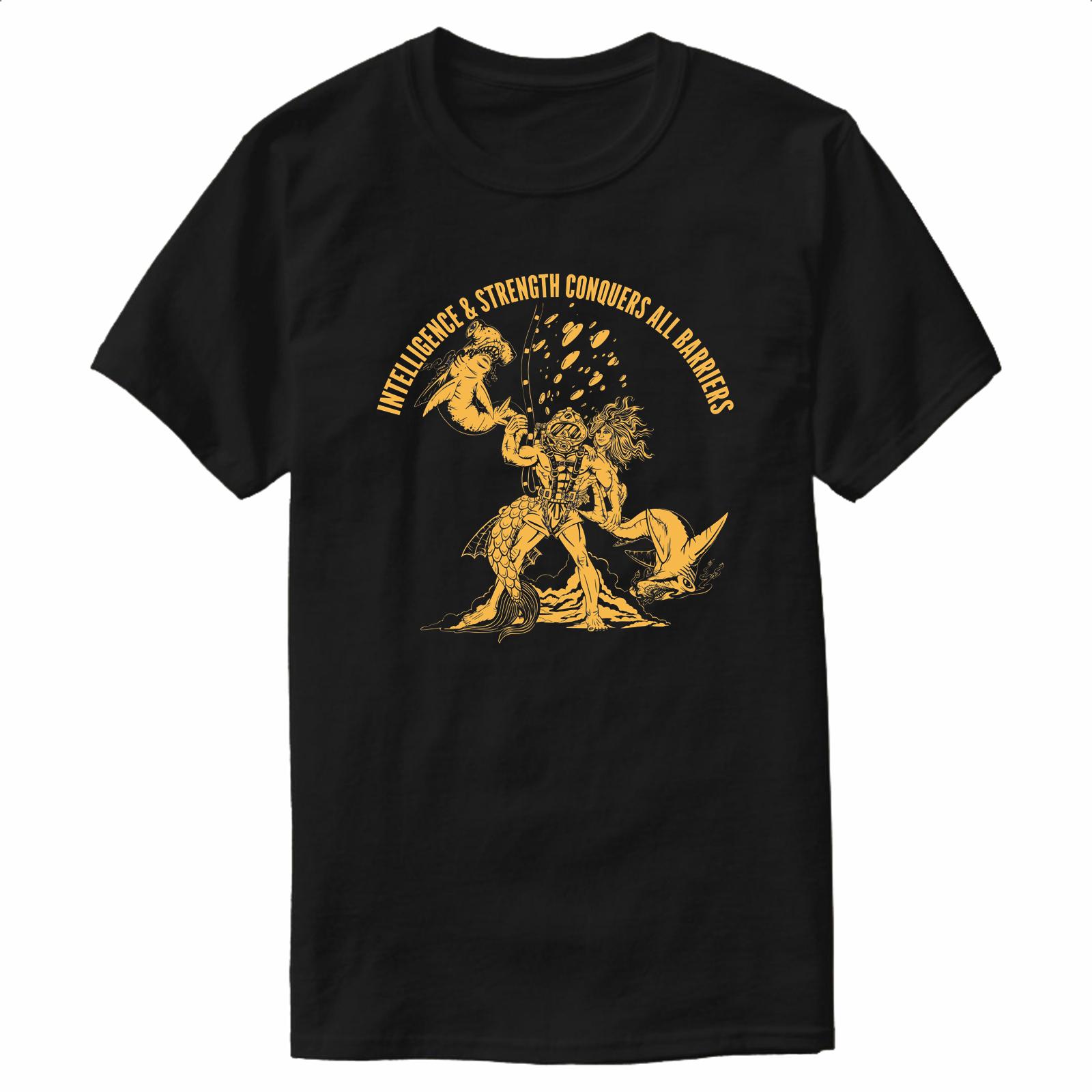 

Intelligence Strength Conquers All Barriers US Naval Divers TShirt 100 Cotton ONeck Short Sleeve Casual Mens Tshirt S