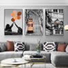 Paris Tower Ferris Wheel Tram Road Street Wall Art Canvas Painting Nordic Posters And Prints Wall Pictures For Living Room Decor