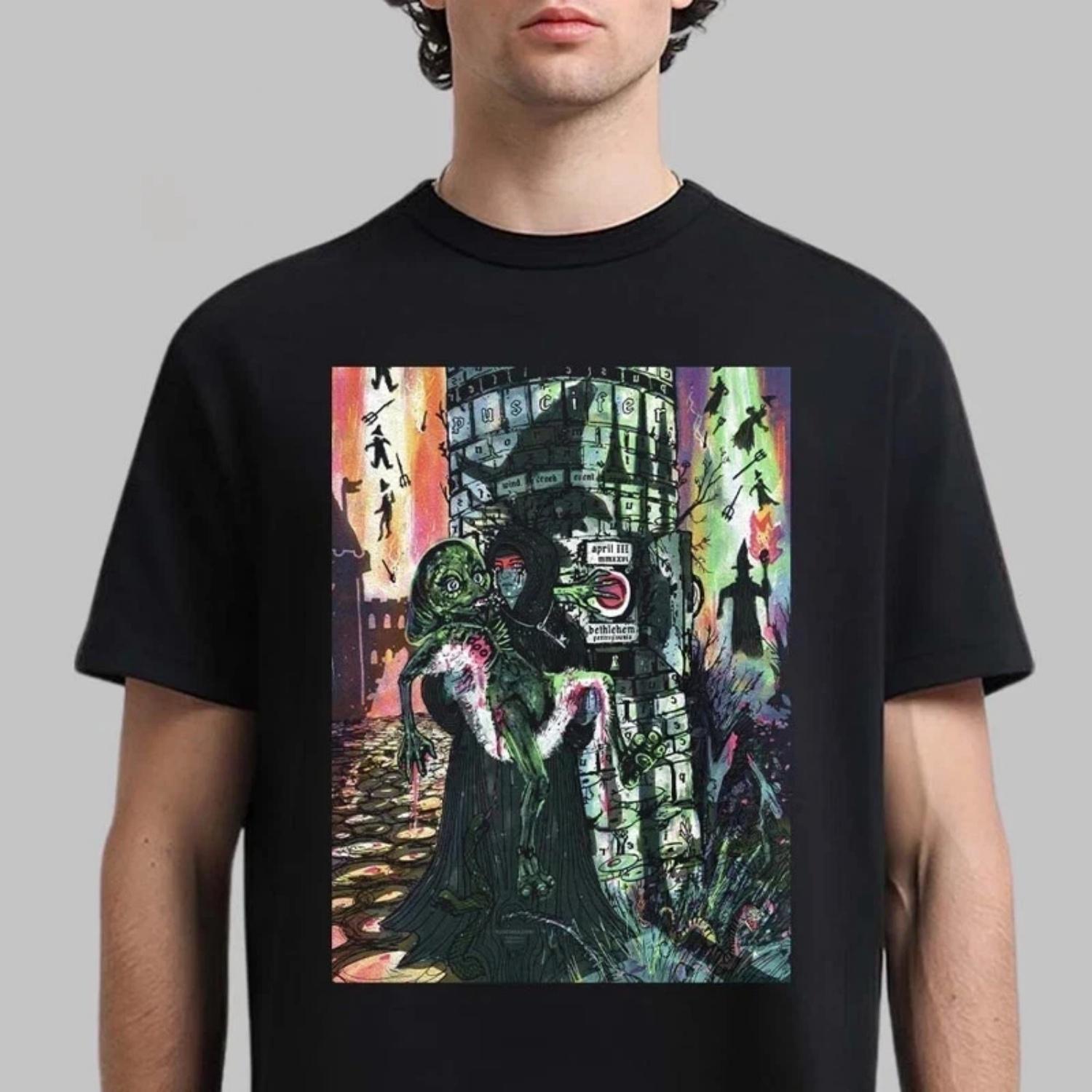 

Puscifer Bethlehem PA 2026 Event Poster Concert Tour T-shirt Daily Outdoor Retro Men s and Women s T-shirt Fan Printed T-shirt S