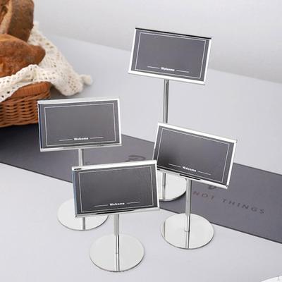 Business Card Holder Name Holders Stainless Steel Sign Number Stands for Buffet Party