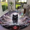 1pc Wolf Printed Chair Rug for Home Office Use, Living Room Kitchen Game Room Round Carpet