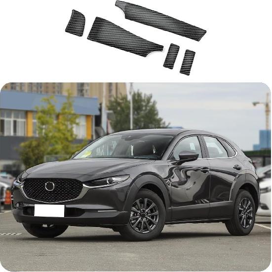 Car Accessories Fit for Mazda CX-30 CX30 2020 2021 2022 2023 2024 2025 Interior Front Center Console Air Vents Outlet Cover Trim Frame (Carbon Fiber