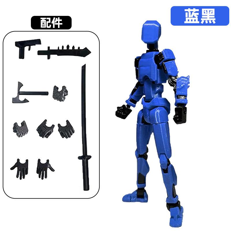 Lucky Man Toy Building Block Assembly Robot Multi-jointed Man Movable Decompression Doll Hand Figure Variety Model Ornament