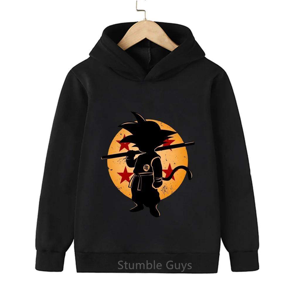 Boys DBZ Hoodie Spring Autumn Goku Vegeta Super Saiyan Kakarot Girls Clothes Sweatshirt