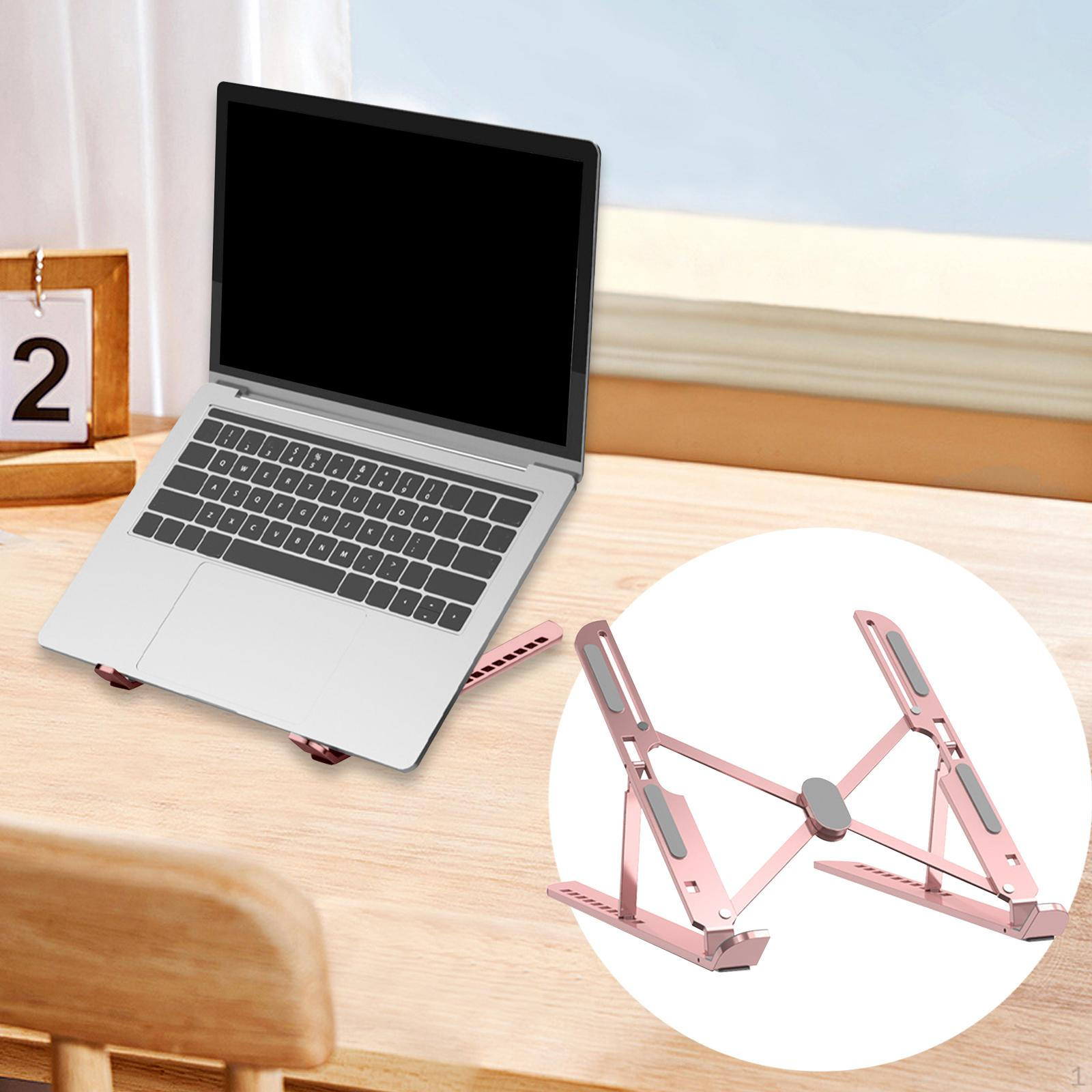 

Desktop Laptop Stand, Portable Holder, Aluminum Alloy Universal Riser with Ventilation And розовый