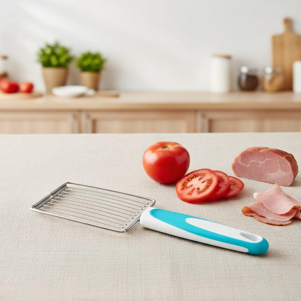 Serrated Slicing Tomato Slicers Comfortable Handle Fruit Cutter Soft Food Cutting Tool Boiled Egg