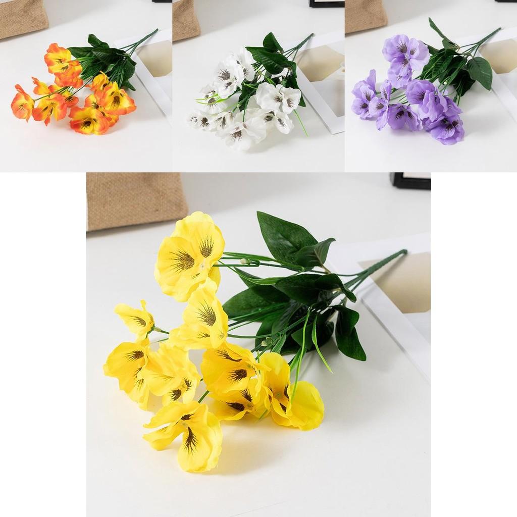 Realistic Fake Pansy Flower With Multiple Colors For House Embellishment And Photography Sessions