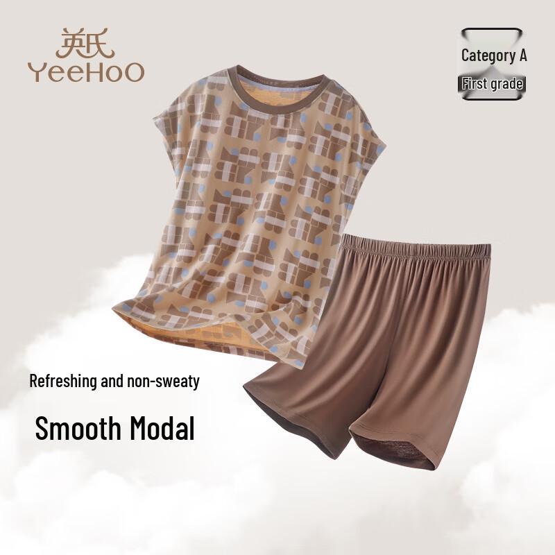 YEEHOO Boys  50S Modal Short Sleeve Pajama Set 140