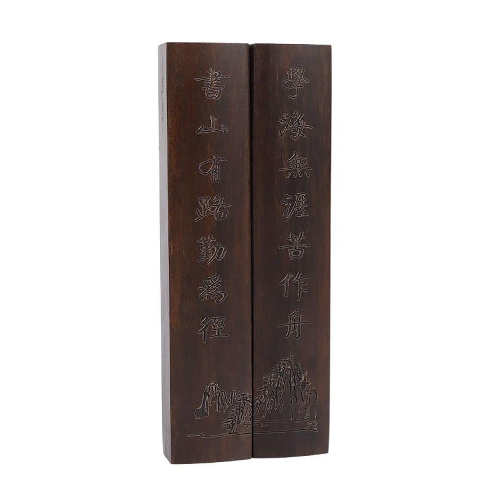 1Pair Natural Wood Paperweight Retro Calligraphy Tool Ancient Chinese Paper Weight  Art Supplies
