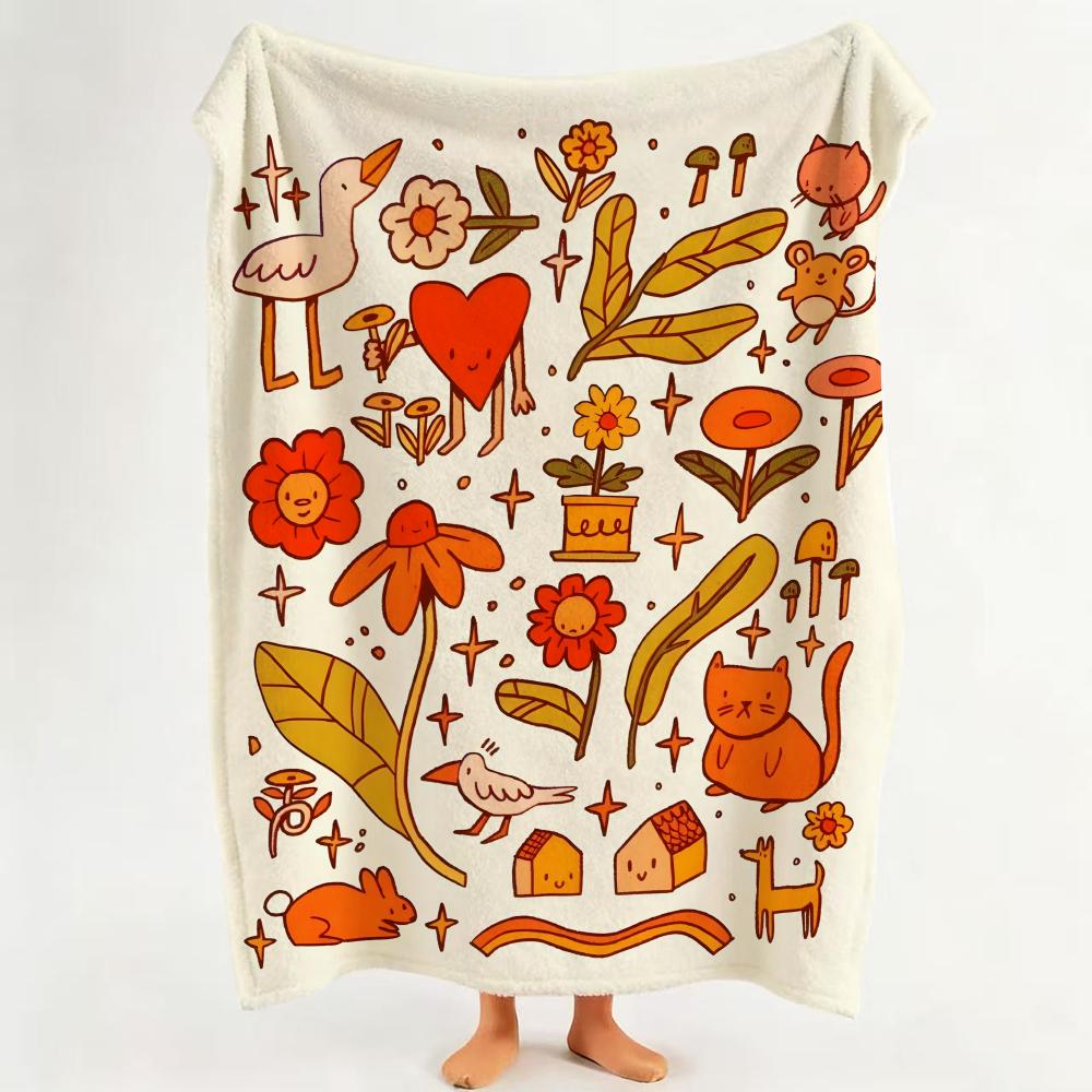 

Illustrator J Jessica E Elena Throw Flannel Throw Blanket Suitable for Sofa Living Room Bedroom 75cmx90cm