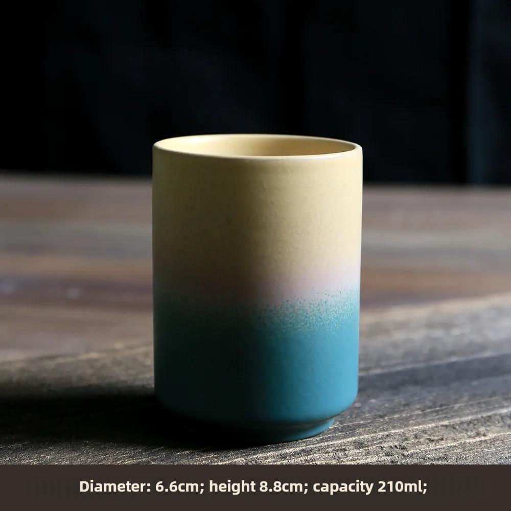 1 stk Japansk Stil Håndlaget Steingods Tekopp Kung Fu Tesett Tekopp Liten Enkeltkopp Antikk Stil Stille Vei Kopp Skål Tekopp