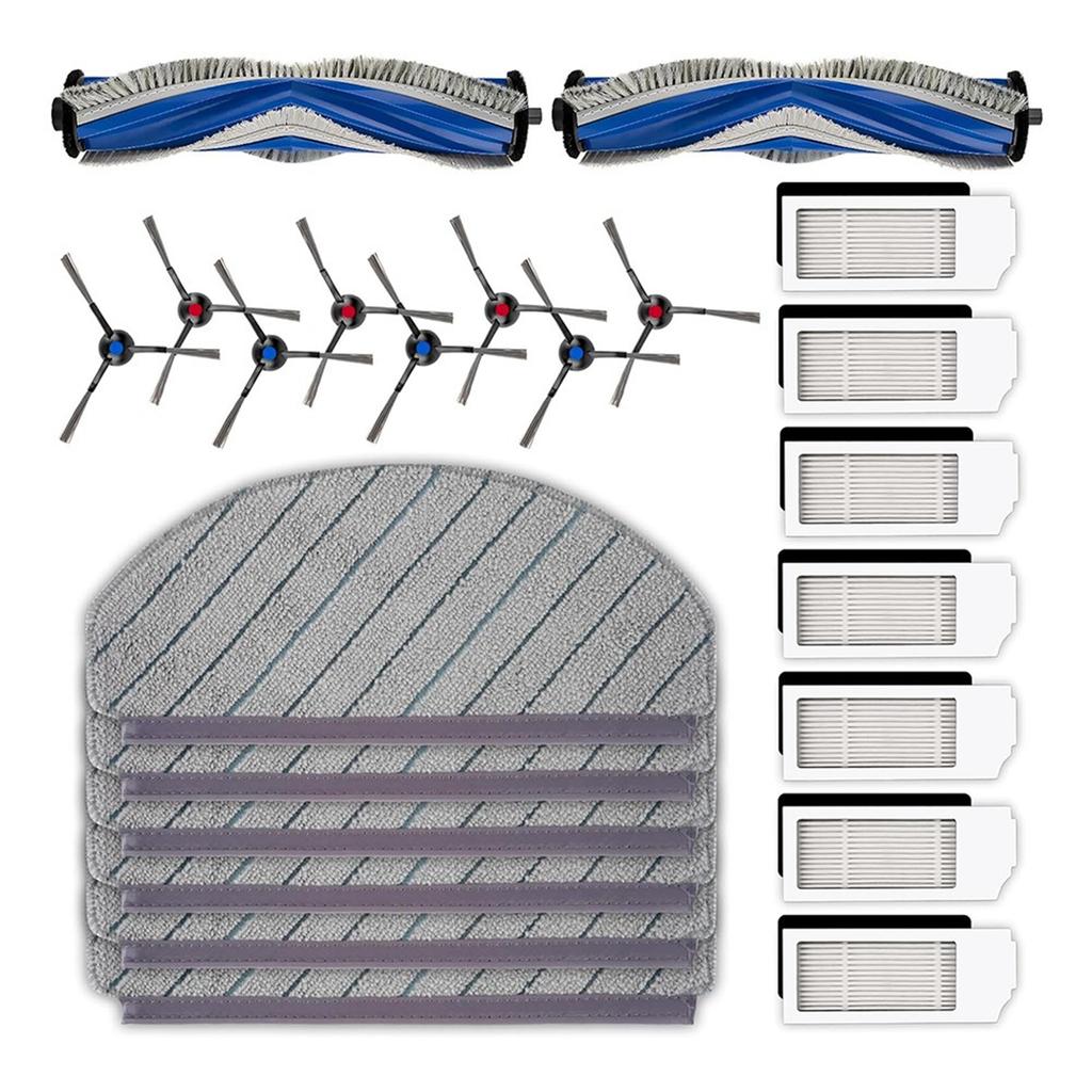 2026+ For N20 Plus/ N20 Robotic Vacuum Cleaner Roller Brush Side Brushes HEPA Filters Mop Pads Set