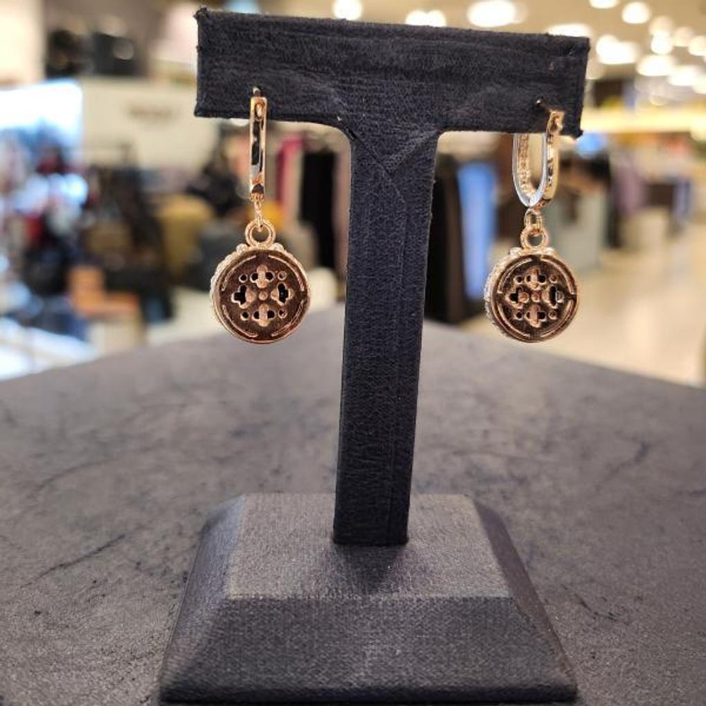 ARTRIA Onyx Circle Shape One-Touch Earrings SEYEDTT0002PKF