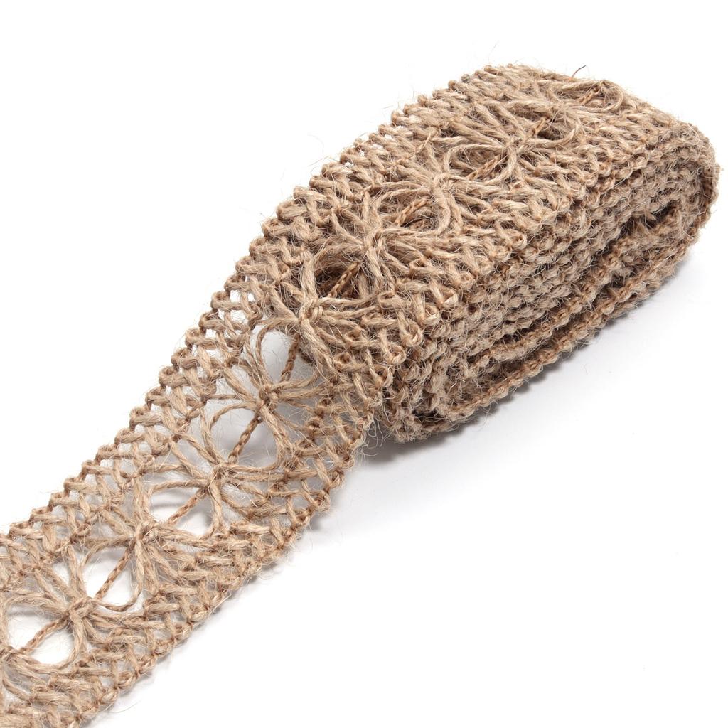 Jute Gewebtes Hanfseil Gurtband Kleidung, Schuhe und Hüte Accessoires, Dekorative Accessoires, Handgemachte DIY Geschenkverpackungsbox Dekoration