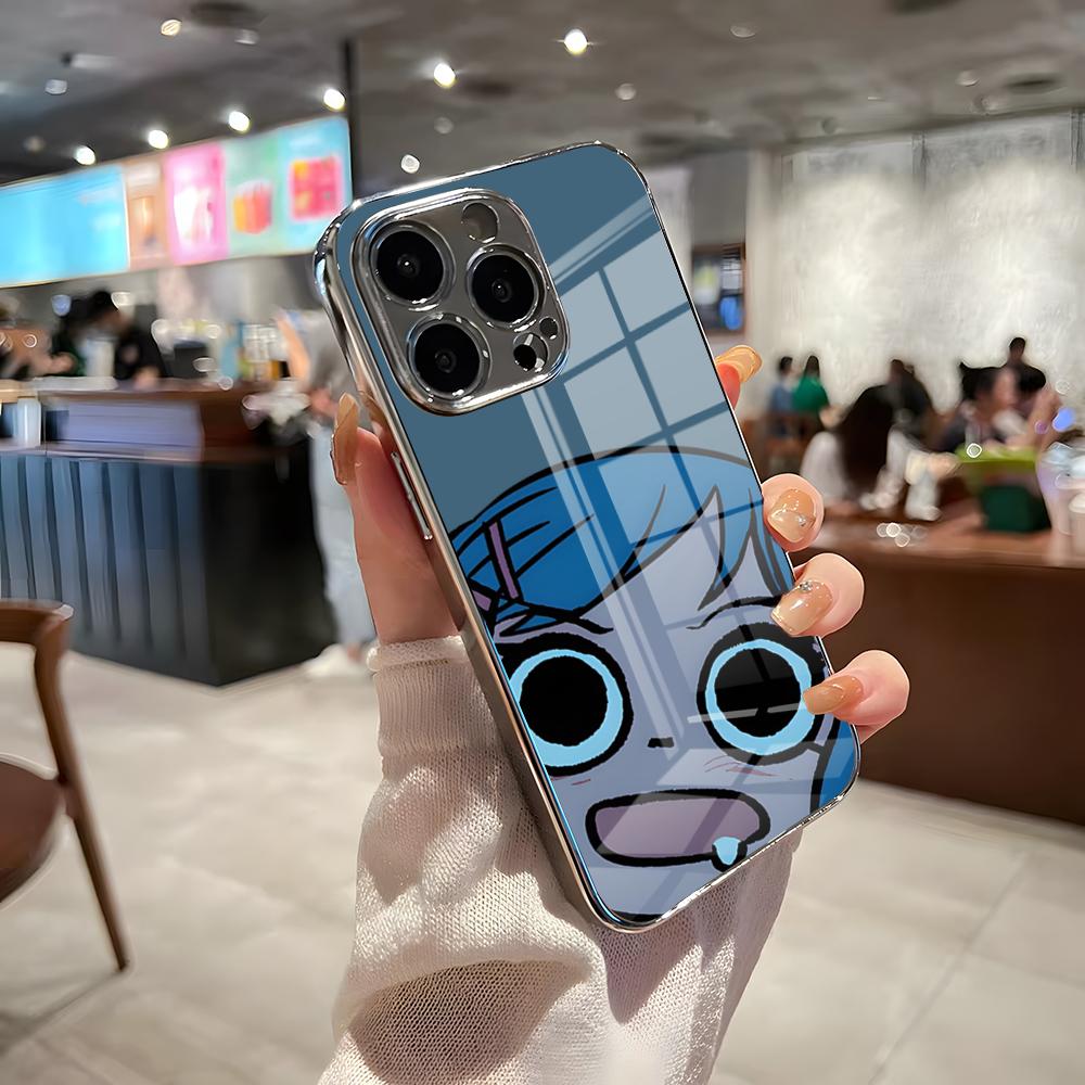 S-Scott Pilgrim Phone Case For IPhone 17 Pro Max 15 Pro 16 14 Plus 12 13 Mini 11 Pro Shockproof Electroplated Glass Cover