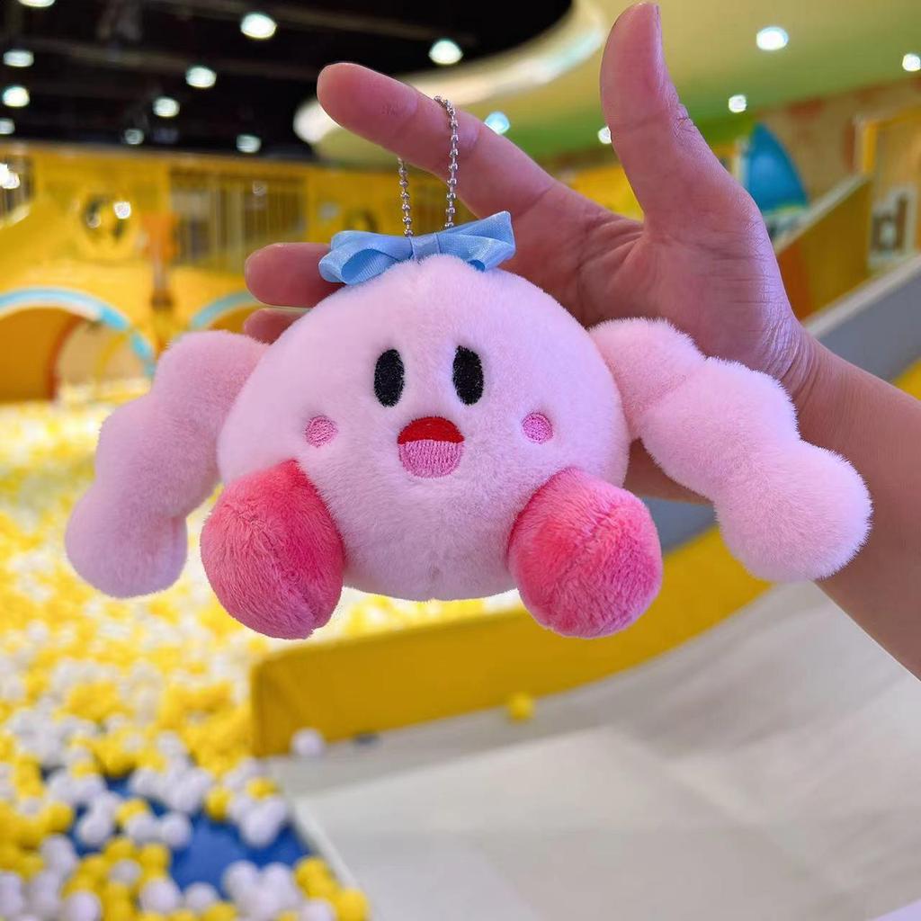 Adorable Kirby Plush Pendant Charm - Small Stuffed Cartoon Figurine