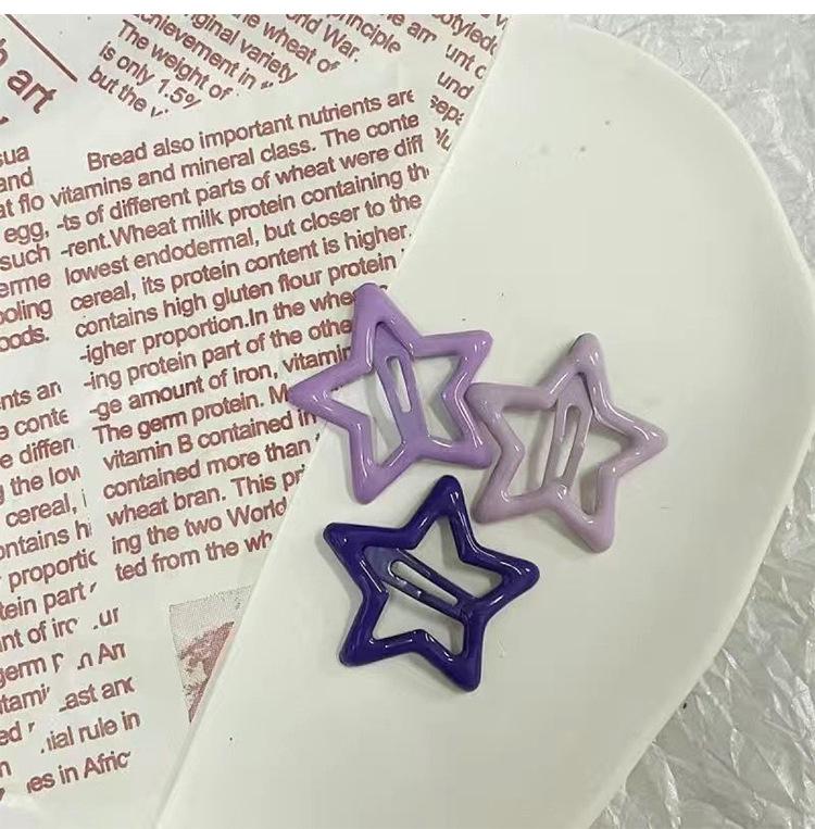 Dopamine Star Hair Clip: Elegant Women's Headwear Accessory for Summer Bangs