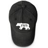 PaPa" Bear Print Snapback Baseball Cap, Father's Day Woman's Cap Sporting Non-Stretch Fabric Sun Protection Headwear Adjustable Sun Hat
