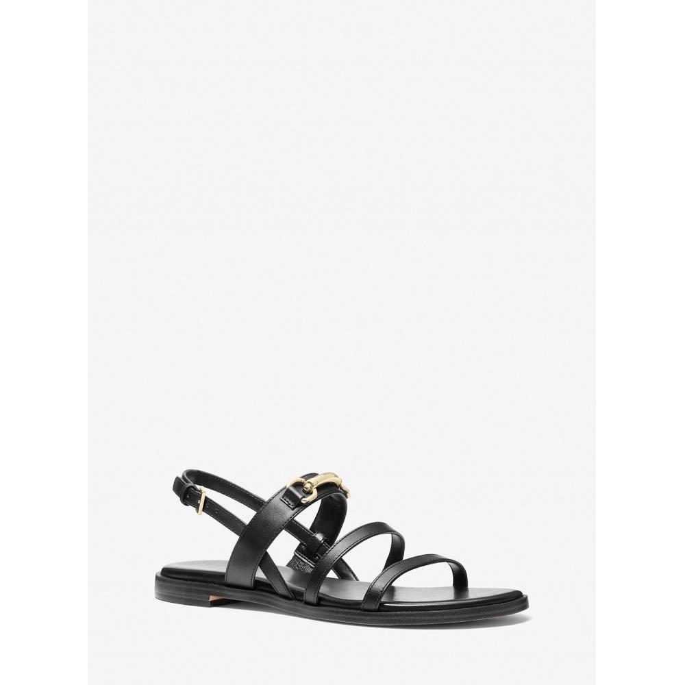 

Michael Kors Carson Flat Sandals 49s5crfs1l1 Black 5.5