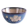 Hand-Painted Magnolia Kiln-Glazed Ceramic Octagonal Fish Plate