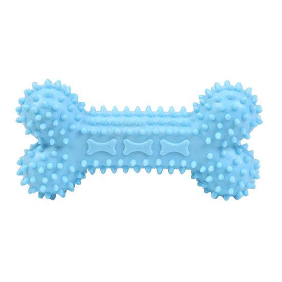 Hundekauknochen-Spielzeug Gummi-Stacheliger Knochen Welpen-Zahneinwachs-Spielzeug Hundezahnreinigungsspielzeug für Kleine Mittlere Große Rassen Aggressive Kauer