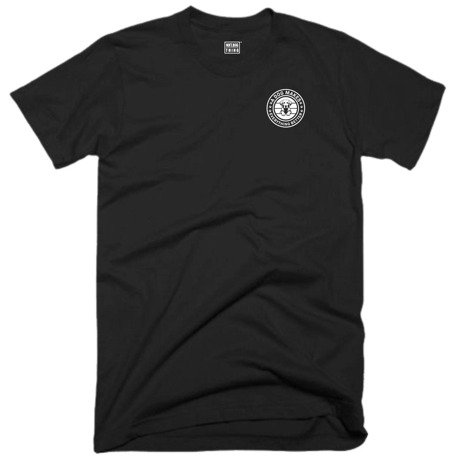 Футболка для любителя собак с карманом Собака делает все лучше Щенячий забавный рождественский подарок Топ 2XL