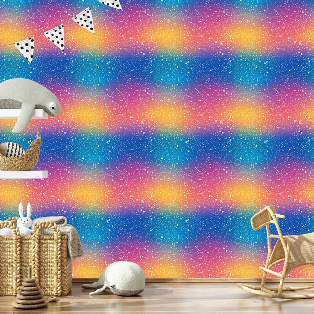 Blue and purple glitter wallpaper for living room and bedroom 50x1000