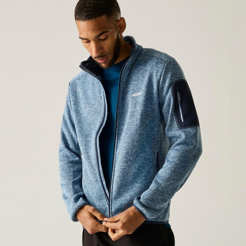 Regatta Mens Newhill Marl Full Zip Fleece Jacket