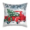 Taie d'oreiller de Noël Père Noël Camion Ferme Maison Bonhomme de neige Couronne Décoration d'arbre de Noël Bureau Canapé Housse de coussin