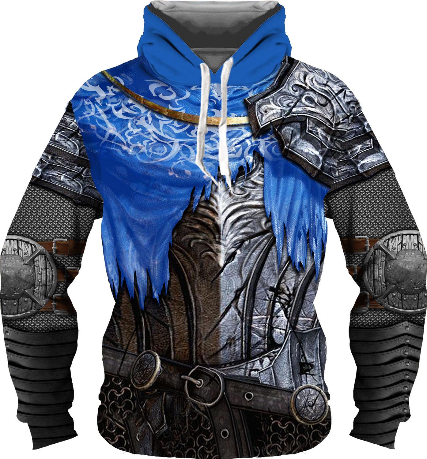 

Новая толстовка с 3D принтом в стиле средневековой брони, мужская повседневная забавная футболка с длинным рукавом, мужская и женская модная толстовка, повседневная толстовка в стиле Харадзюку, пул 6XL