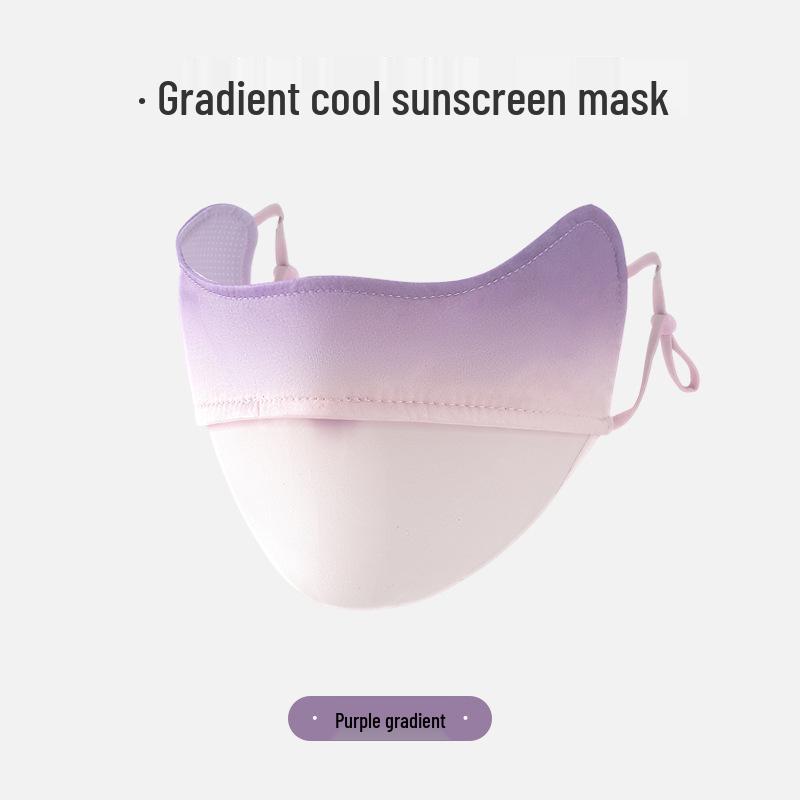 Women's 3D Ice Silk Sunscreen Mask - Spring/Summer Breathable Sun Protection for Outdoor Cycling