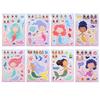 8Sheets Make Your Own Mermaid Stickers For Kids Funny Make a Face Jigsaw Children Girls Puzzle Sticker DIY Games Party Favor
