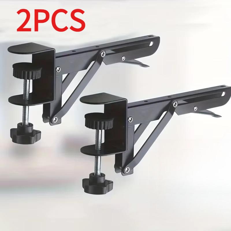 

2PCS L-подібний складаний кронштейн для робочого столу. Надміцний, без перфорації, що заощаджує місце. Настільний подовжувач. Стійка. Апаратні аксесуари. 8 inch