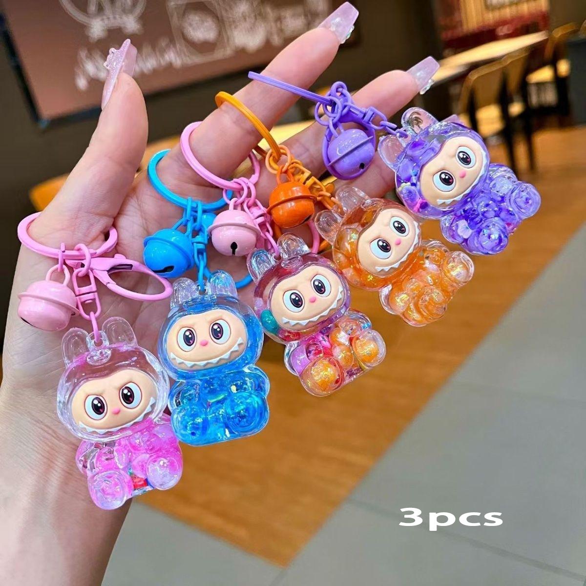 

Популярность за границей Популярная ткань Ткань Масло Акрил Бутылка с зыбучими песками Лабубу Бутылка с посланием Циси 3pcs