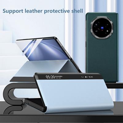 Lychee Leather Smart Wake & Sleep Magnetic Leather Stand Phone Case For VIVO X Fold 5 Fold5 Camera Protection Cover