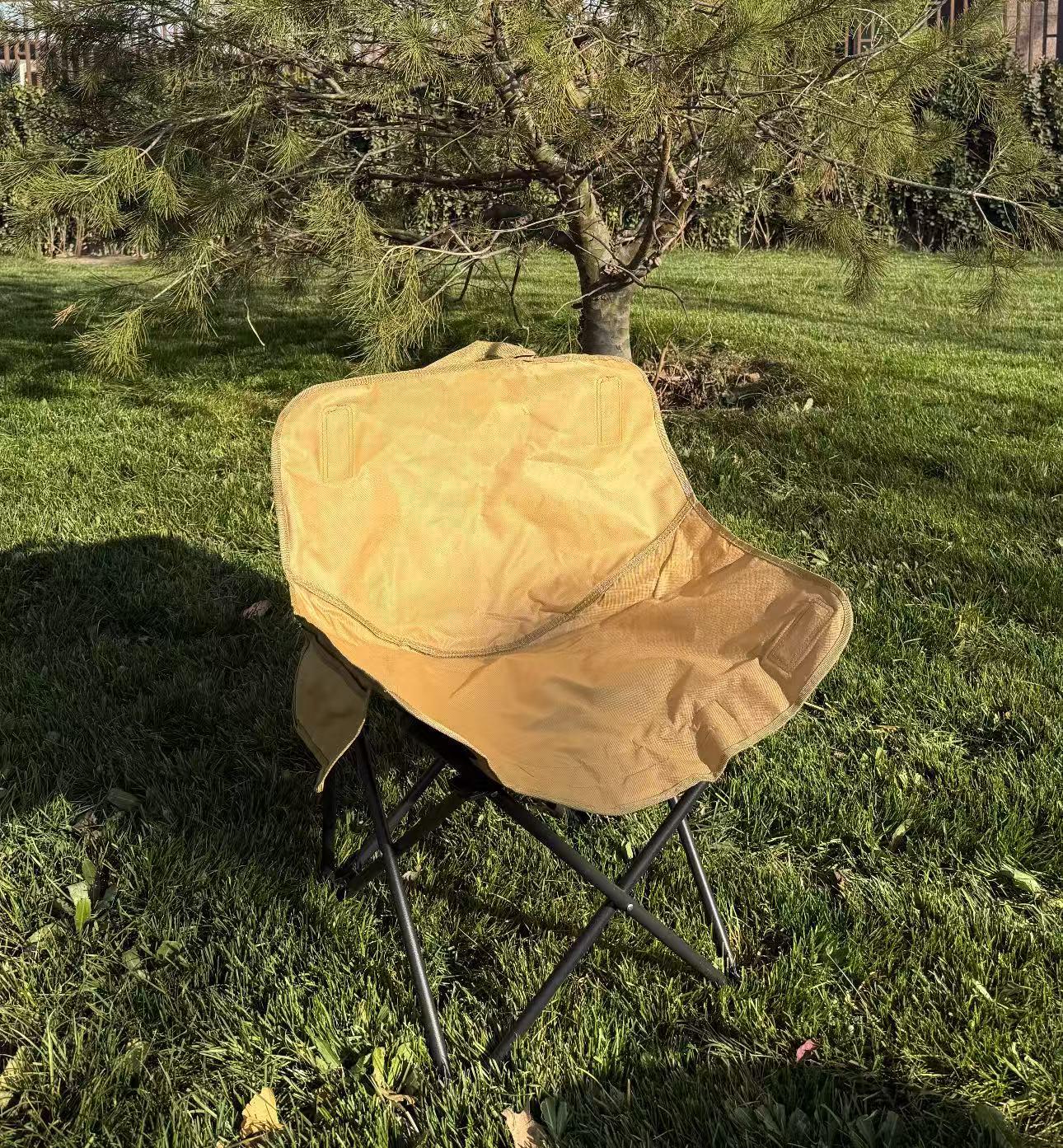 Portable High Back Moon Chair: Lightweight, Thickened for Camping & Picnics