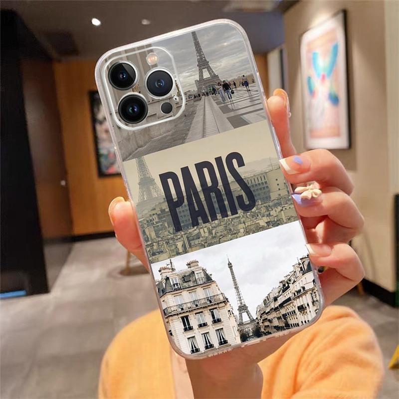 

Paris Phone Case Carcasa Funda For iPhone 17 Pro Max Air 16 15 14 13 Pro Max 15 16 Pro 15Plus 16E Case iphone 14