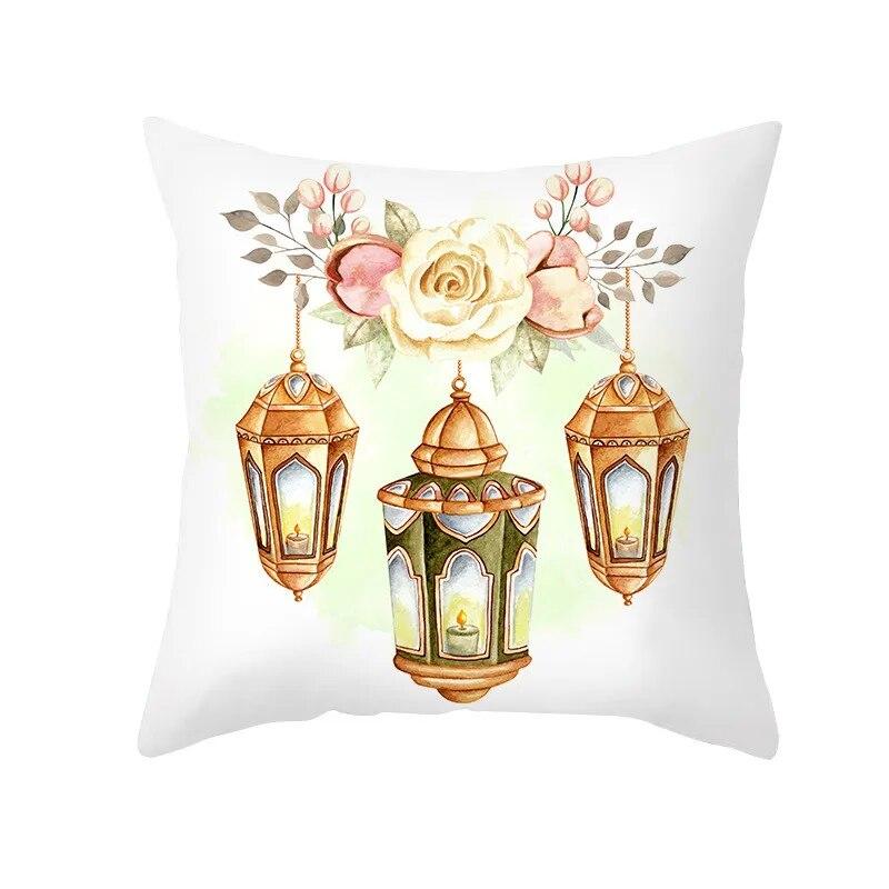 45x45cm New Islamic Muslim Party Decoration Gift Pillow Cover Sofa Office Seat Car Lumbar Cushion   Home