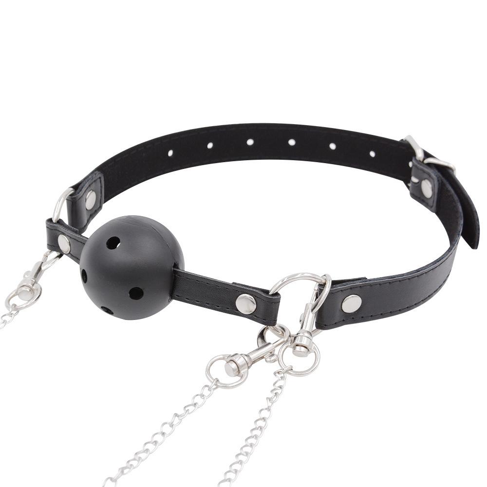 SM Ball Gag Yin Nipple Clamp Clitoral Clip Torture Suit Men and Women Binding Mouth Ball Adult Sex Toys