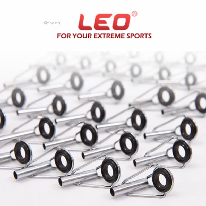 10Pcs Ceramic Eye Rings Fishing Rod Guides Tips Stainless Steel Frame 10#
