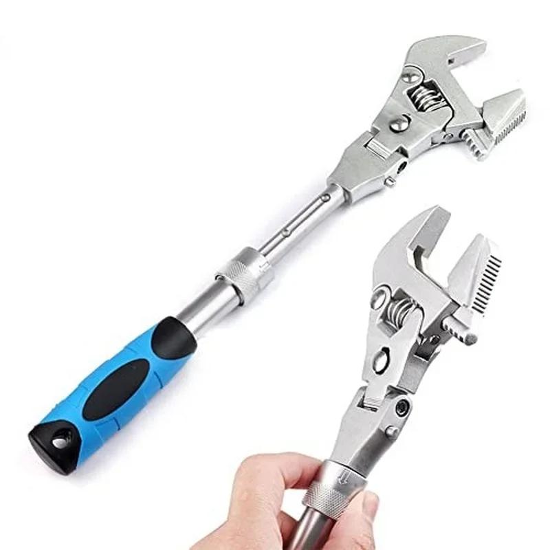 

New 5 in1 Torque Wrench 10 Inch Adjustable Ratchet Wrench 180 Degree Folding Spanner Household Maintenance Manual Tool серебряный