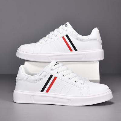 Fashion Men's White Sneakers Casual Sports Shoes for Women Lightweight PU Leather Breathable Unisex Shoes Skateboard Tenis Shoes for Men