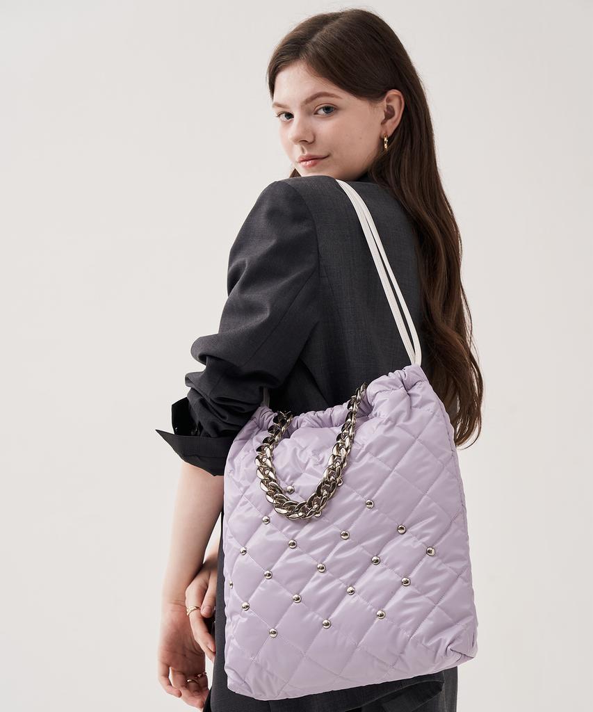Jina In Ny Royal Princess Large Shoulder Bag [Violet Quilting]