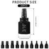 10/20Pcs Multi Spline Screw Extractor Set Alloy Steel Damaged Bolt Removal Tool Easy Out Rusted Bolt Removal for 1/8-13/32Inch