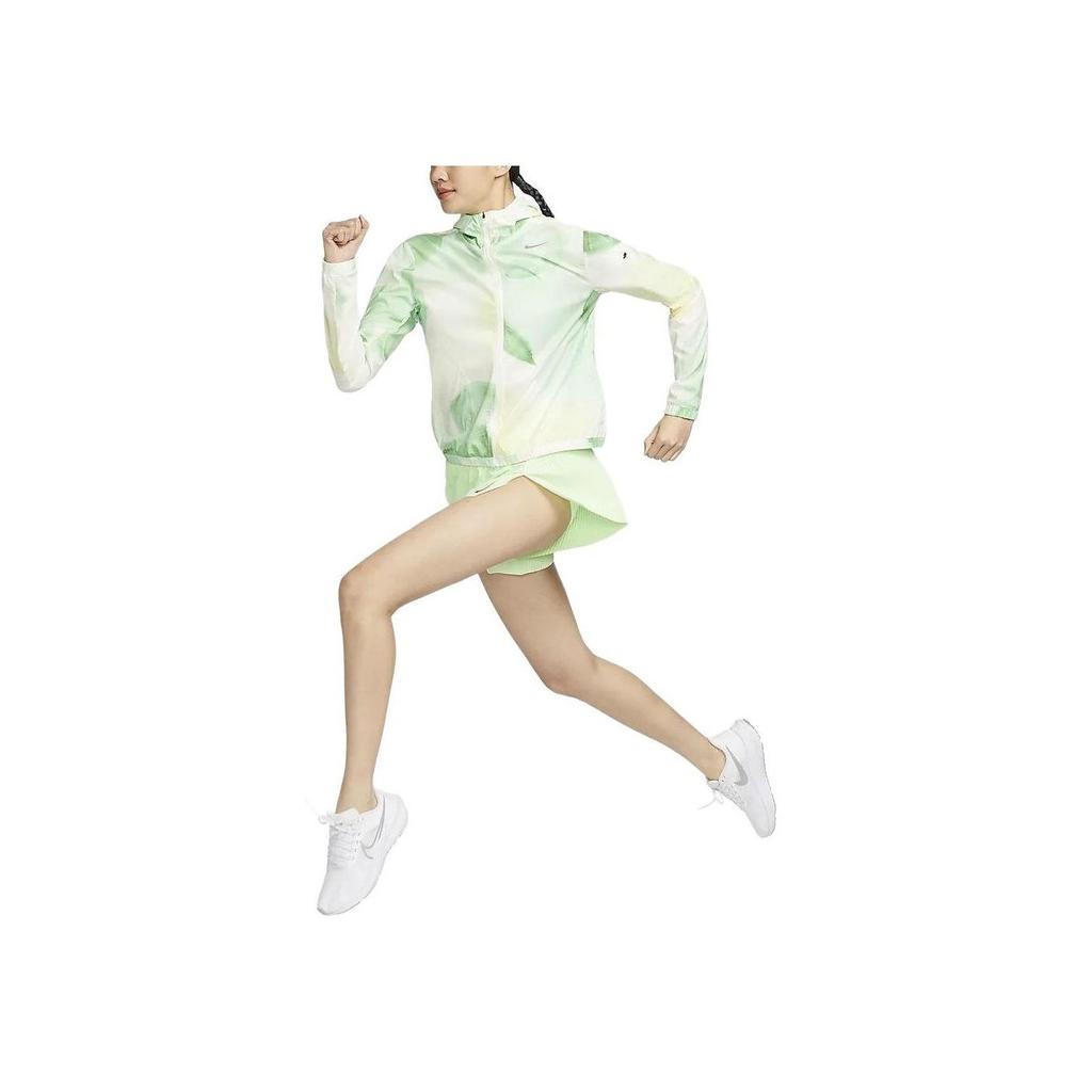 Nike Women's Sail Light Lime Repel UV Printed Windbreaker Jacket HF6181-133